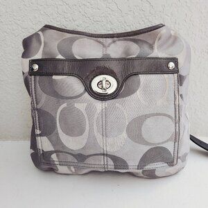 Coach Penolope Optic Signature C's Gray Shouler Bag Crossbody